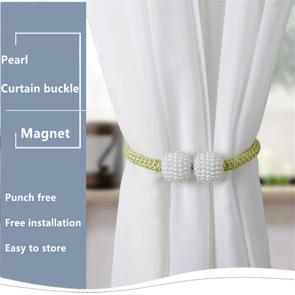 2Pcs Pearl Curtain Buckle Magnetic Clip Curtain Bracket Strap Buckle Decorative Pendant Curtain Tie Rope Furniture Decoration
2Pcs Pearl Curtain Buckle Magnetic Clip Curtain Bracket Strap Buckle Decorative Pendant Curtain Tie Rope Furniture Decoration