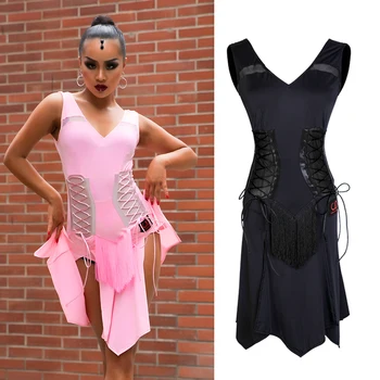 Latin Dance Dress Black Sexy Sleeveless Split Skirt Rumba Cha Cha Samba Dancing Women Practice Performance Clothes Wear DN3784
Latin Dance Dress Black Sexy Sleeveless Split Skirt Rumba Cha Cha Samba Dancing Women Practice Performance Clothes Wear DN3784