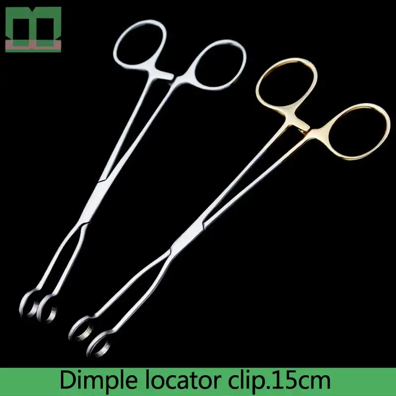 Dimple locator clip nstainless steel Cosmetic and plastic surgery instruments and tools Aureate handle 15cm
Dimple locator clip nstainless steel Cosmetic and plastic surgery instruments and tools Aureate handle 15cm