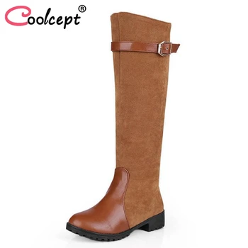 Coolcept Vintage Women High Heels Boots Zipper Buckle Patchwork Warm Shoes Women Fashion Knee Boots Fur Winter Shoes Size 34-43
Coolcept Vintage Women High Heels Boots Zipper Buckle Patchwork Warm Shoes Women Fashion Knee Boots Fur Winter Shoes Size 34-43