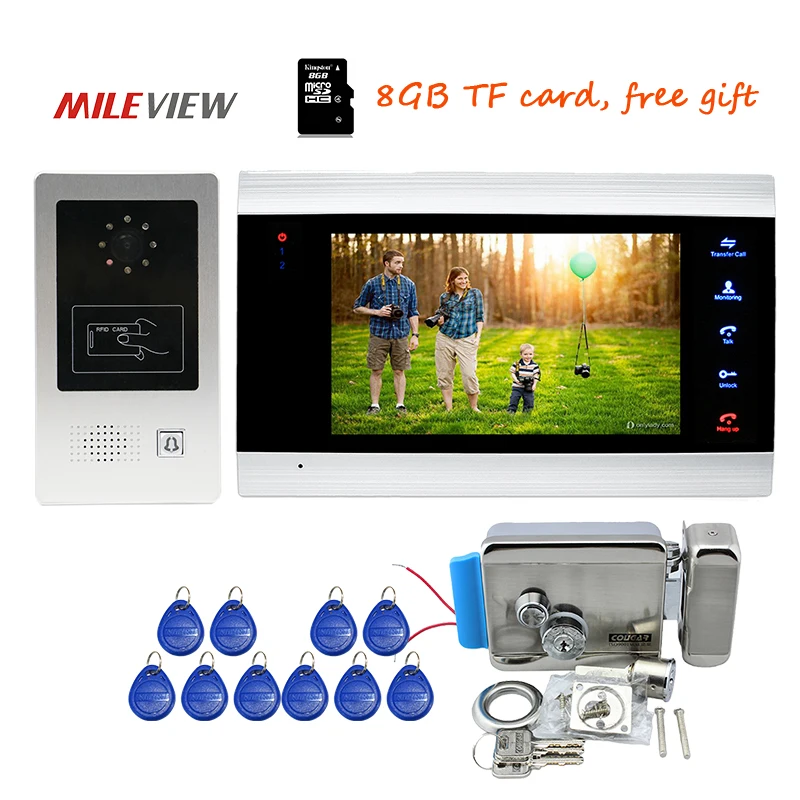 Free Shipping 720P AHD HD 7" Screen Video Door Phone Intercom Record System Motion Detection + RFID Door Camera Electronic Lock
Free Shipping 720P AHD HD 7" Screen Video Door Phone Intercom Record System Motion Detection + RFID Door Camera Electronic Lock