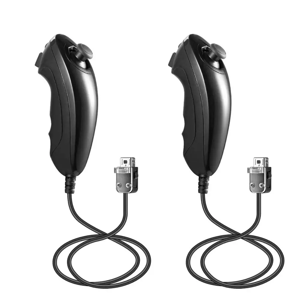 2 Pack Top Quality Game Controller Nunchuck Controller Remote Replacement For WII Video Games (Black/White)
2 Pack Top Quality Game Controller Nunchuck Controller Remote Replacement For WII Video Games (Black/White)