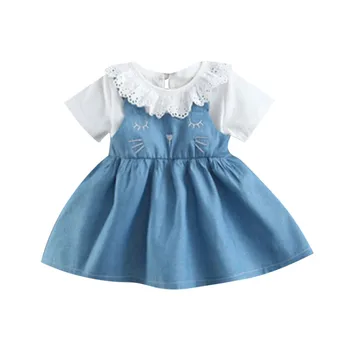 Rabbit Sweet Outfit 0-3T Dress for Baby Princess Dress Toddler Baby Girls Fake Two-Piece Short Sleeve Denim Dress
Rabbit Sweet Outfit 0-3T Dress for Baby Princess Dress Toddler Baby Girls Fake Two-Piece Short Sleeve Denim Dress