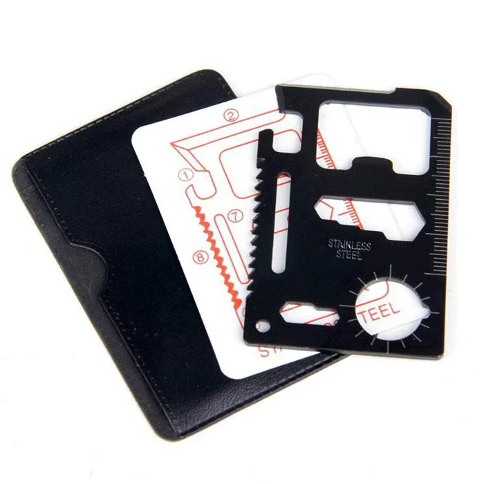 11 in 1 Pocket Credit Card Army Survival Tool Black Sliver Stainless Steel SOS Rescue Tools for Travel Camping
11 in 1 Pocket Credit Card Army Survival Tool Black Sliver Stainless Steel SOS Rescue Tools for Travel Camping