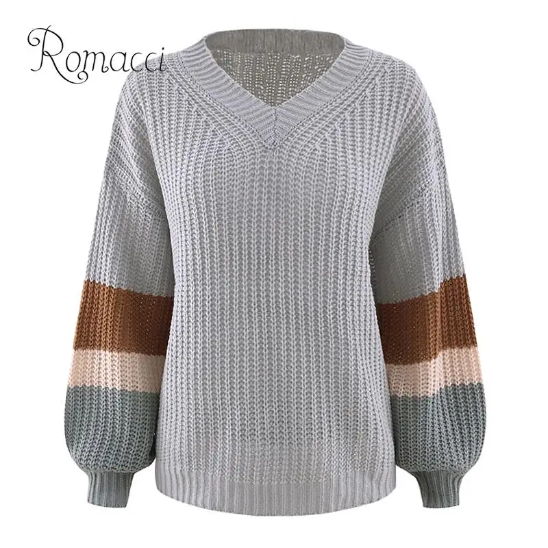 Romacci Women Loose Sweaters and Pullovers V Neckline Dropped Sleeve Jumper Colorblock Stripes Ribbed Casual Knitwear Streetwear
Romacci Women Loose Sweaters and Pullovers V Neckline Dropped Sleeve Jumper Colorblock Stripes Ribbed Casual Knitwear Streetwear