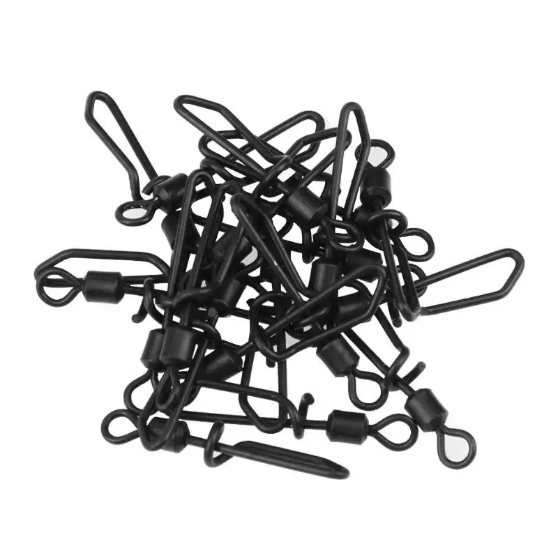 20/50pcs Carp Fishing Accessories Swivels with Quick Change Snap Clips Fishing Connector Rolling Swivels pesca acesorios
20/50pcs Carp Fishing Accessories Swivels with Quick Change Snap Clips Fishing Connector Rolling Swivels pesca acesorios