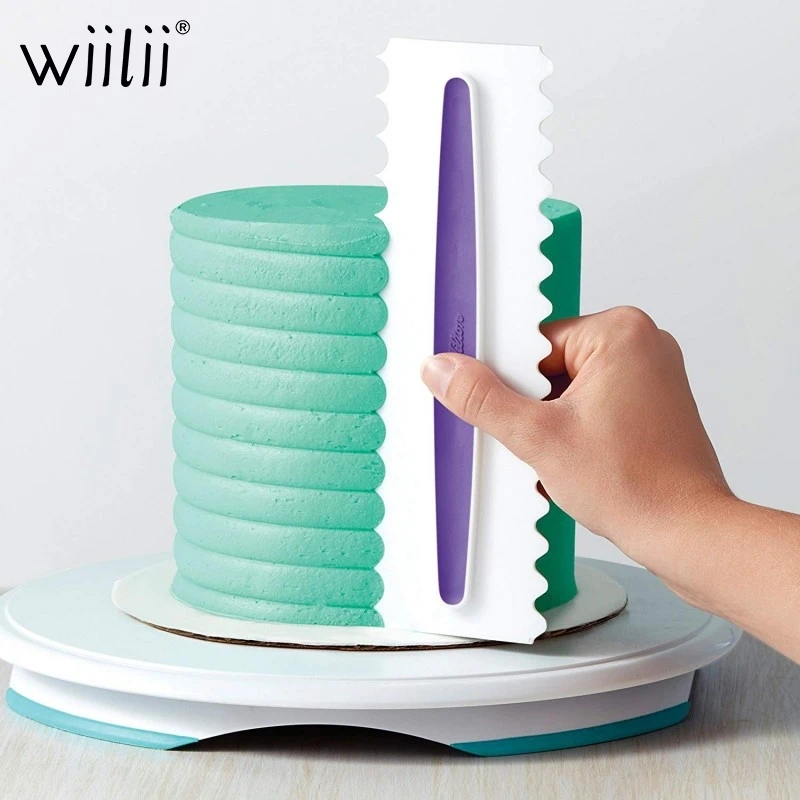 Cake Decorating Comb Pastry Icing Smoother Cake Scraper 3 Design Textures Fondant Spatulas Baking Tools for Cake Confectionery
Cake Decorating Comb Pastry Icing Smoother Cake Scraper 3 Design Textures Fondant Spatulas Baking Tools for Cake Confectionery