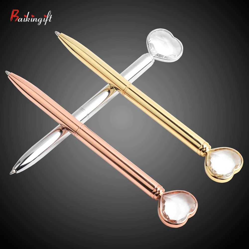 Baikingift 2019 Ball Pen The New Novelty Heart-shaped Diamond Metal Ballpoint pen 8 colors Optional Black ink Student supplie
Baikingift 2019 Ball Pen The New Novelty Heart-shaped Diamond Metal Ballpoint pen 8 colors Optional Black ink Student supplie