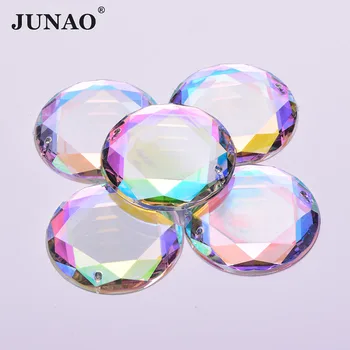 JUNAO 36mm Sew On Crystal AB Rhinestones Big Applique Sewing Clear Crystals Stones Flat Back Round Acrylic Strass for Clothes
JUNAO 36mm Sew On Crystal AB Rhinestones Big Applique Sewing Clear Crystals Stones Flat Back Round Acrylic Strass for Clothes