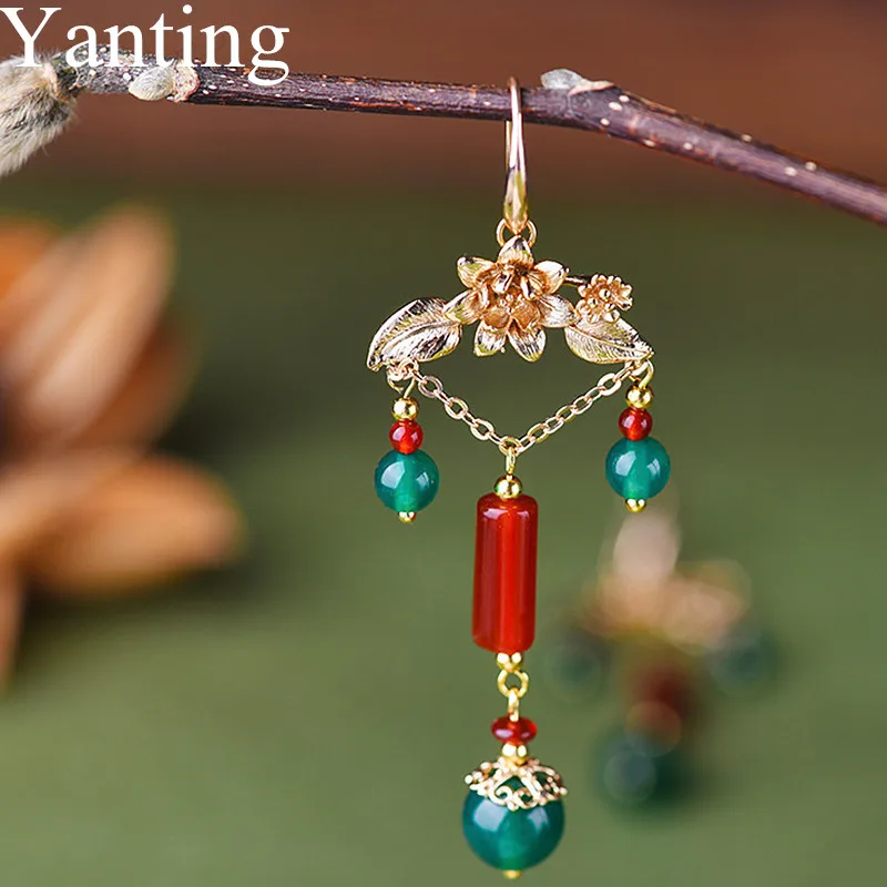Yanting Luxury Palace Dangle Earrings For Women Gold Color Earrings With Stones Handmade Ethnic Long Statement Earring Gift 0389
Yanting Luxury Palace Dangle Earrings For Women Gold Color Earrings With Stones Handmade Ethnic Long Statement Earring Gift 0389