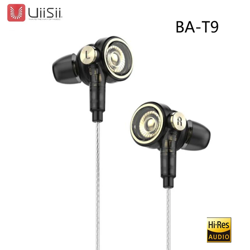 New UiiSii BA-T9 2BA+1DD 6 Driver Hybrid Technology HiFi In-Ear Earphones Earbuds for iOS and Android Xiaomi phone
New UiiSii BA-T9 2BA+1DD 6 Driver Hybrid Technology HiFi In-Ear Earphones Earbuds for iOS and Android Xiaomi phone