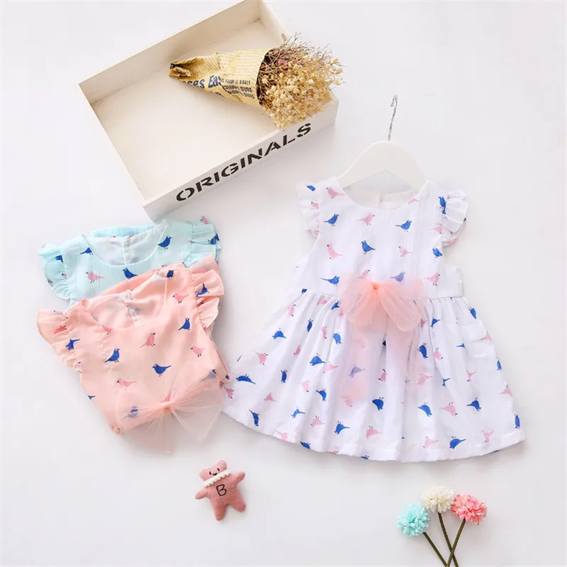 New Brand Short Sleeve Baby Girls Dresses Summer Bird Pattern Cotton Newborn Baby Girls Dresses Sweet Style Dresses SKC13
New Brand Short Sleeve Baby Girls Dresses Summer Bird Pattern Cotton Newborn Baby Girls Dresses Sweet Style Dresses SKC13