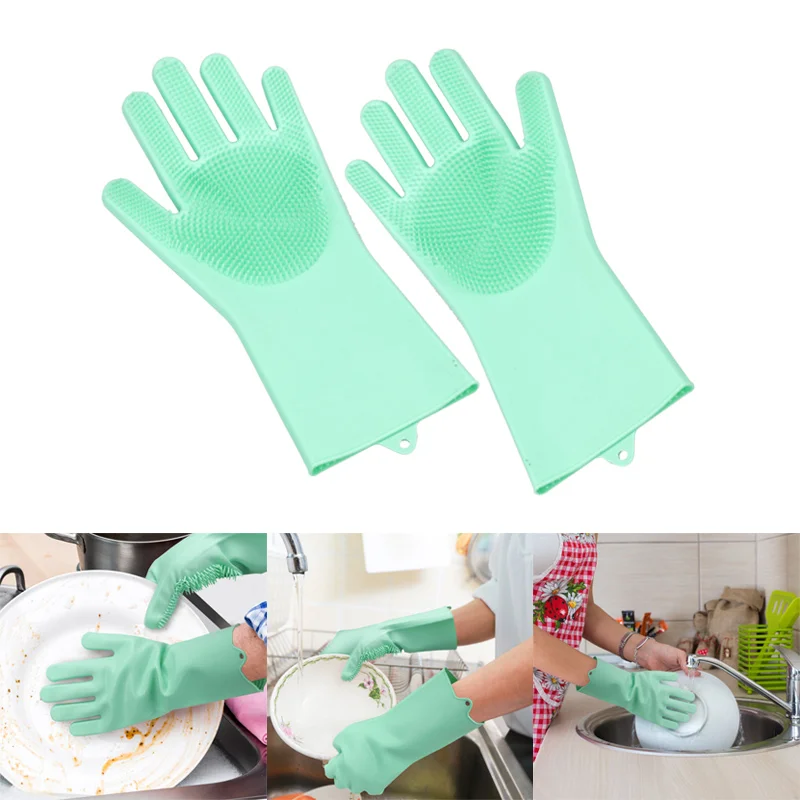 1 Pair/1pc Magic Silicone Rubber Dish Washing Gloves Scrubber Cleaning For Multipurpose Household Kitchen Bed Bathroom Hair Care
1 Pair/1pc Magic Silicone Rubber Dish Washing Gloves Scrubber Cleaning For Multipurpose Household Kitchen Bed Bathroom Hair Care