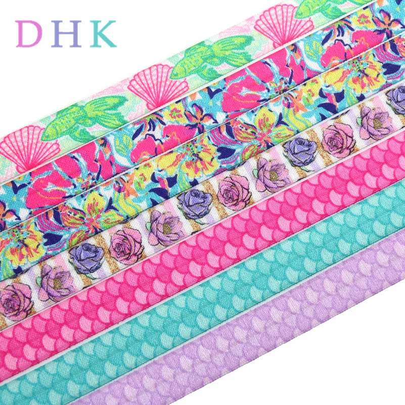 DHK 5/8'' 5yards Fish scale lilly flower printed Fold Elastic FOE stretch ribbon hairbow headwear headband DIY Wholesale C1537
DHK 5/8'' 5yards Fish scale lilly flower printed Fold Elastic FOE stretch ribbon hairbow headwear headband DIY Wholesale C1537