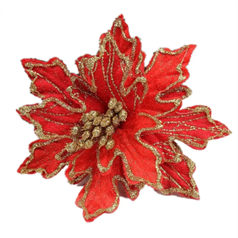 New Arrival 10pcs/lot 15cm Red Glitter Artificial Christmas Flowers Poinsettia Cheap Christmas Ornaments
New Arrival 10pcs/lot 15cm Red Glitter Artificial Christmas Flowers Poinsettia Cheap Christmas Ornaments
