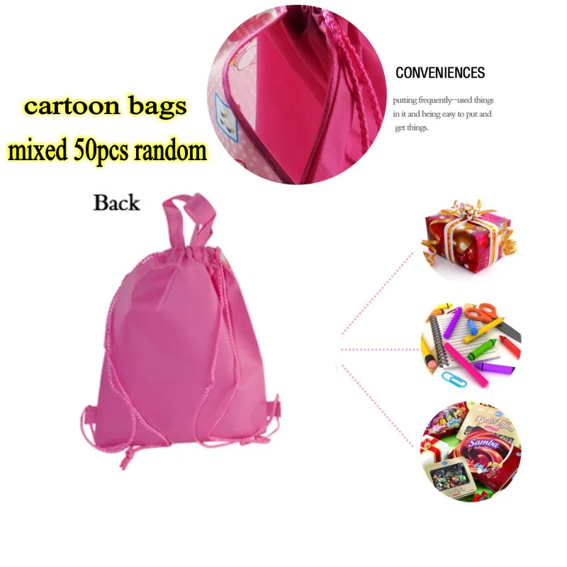 50pcs Mixed Random Cartoon School Drawstring Backpacks 34*27CM Party Bags Non Woven Fabrics Eco Bag Kids Birthday Gift
50pcs Mixed Random Cartoon School Drawstring Backpacks 34*27CM Party Bags Non Woven Fabrics Eco Bag Kids Birthday Gift