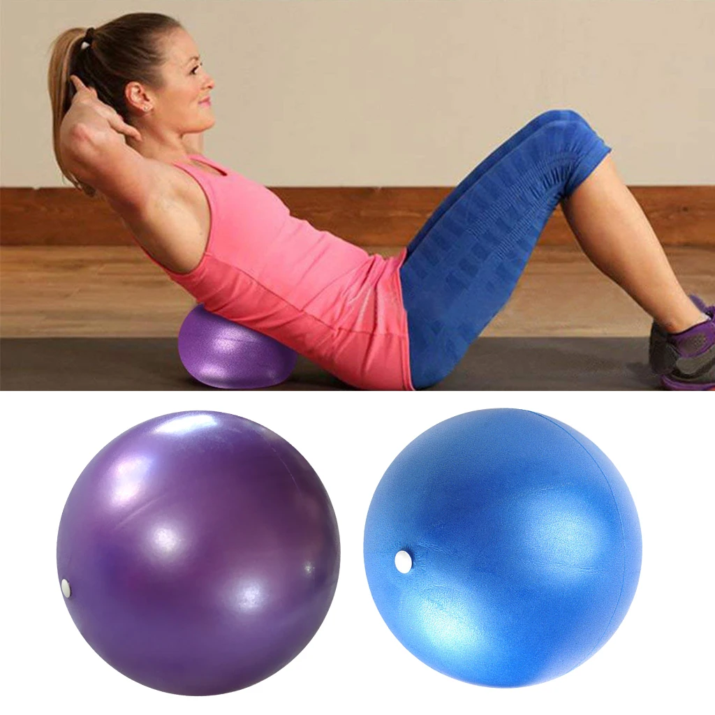 2Pcs Heavy Duty 25cm / 9.84 inch PVC Fitness Yoga Ball Smooth Balancing Training Gym Workout Equipment Sports for Body Building