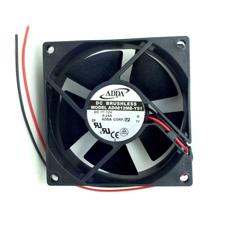 Original ADDA AD0812MB-Y51 DC 12V 0.24A 2-lines 8CM 8032 80*80*32 mm Dual ball bearing cooling fan
Original ADDA AD0812MB-Y51 DC 12V 0.24A 2-lines 8CM 8032 80*80*32 mm Dual ball bearing cooling fan