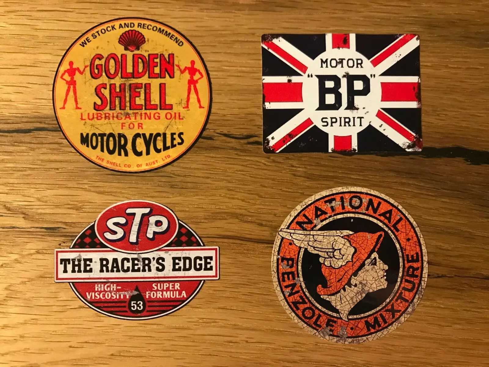Винтажная наклейка масло STP Великобритания оболочка Oldtimer Oldschool Cafe Racer V2 GB #408 |