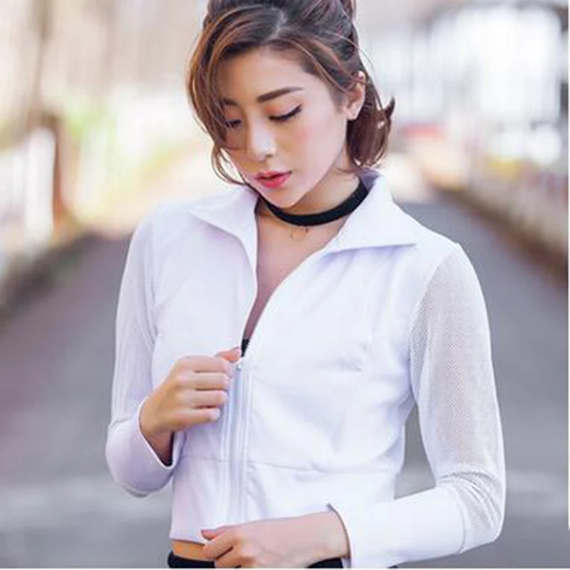 NEW Women Yoga Coat Sport Short Mesh Mosaic Sports Fitness Spring Autumn Long Sleeve Outerwear Women Basic Coats Zipper Feminina
NEW Women Yoga Coat Sport Short Mesh Mosaic Sports Fitness Spring Autumn Long Sleeve Outerwear Women Basic Coats Zipper Feminina