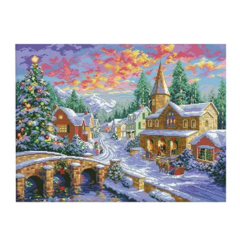 Stamped Cross Stitch Kits Patterns Embroidery Kit - Winter Village, 11 Counted 67x52cm
Stamped Cross Stitch Kits Patterns Embroidery Kit - Winter Village, 11 Counted 67x52cm