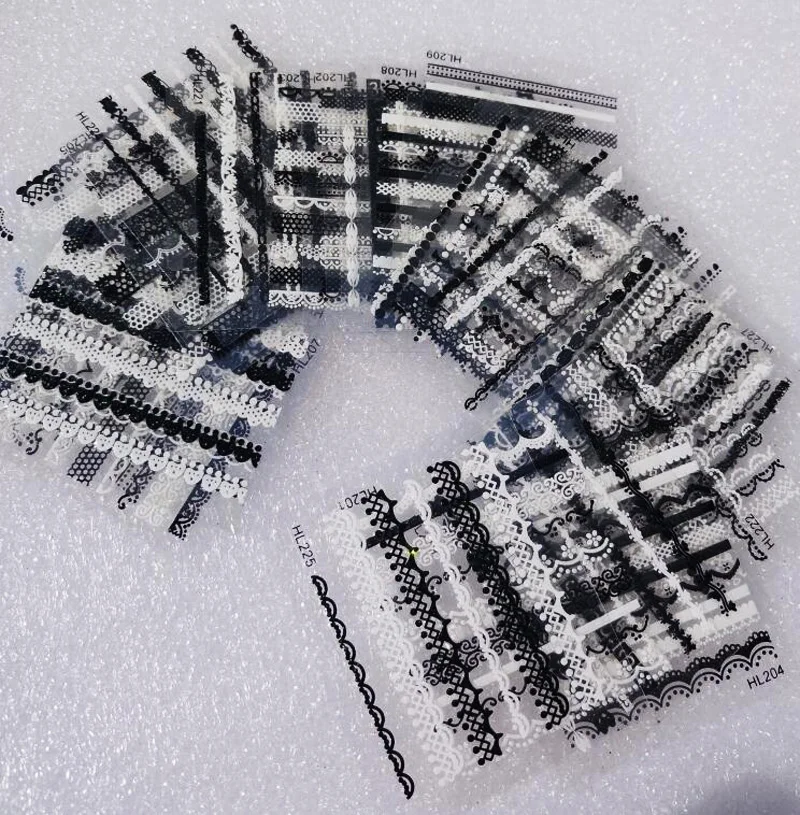 NEW Hot 2018 Nail Art Sticker 30pcs White&Black Adhesive-self Lace Nail Sticker,3D Lace Design Water Transfer Nail Sticker , #35
NEW Hot 2018 Nail Art Sticker 30pcs White&Black Adhesive-self Lace Nail Sticker,3D Lace Design Water Transfer Nail Sticker , #35