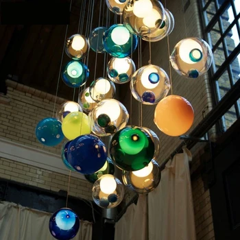 Crystal Glass Ball LED pendant lamps Staircase Color Pendant Light Living Room Villa Bub Hanging Lamp Red White Black B164
Crystal Glass Ball LED pendant lamps Staircase Color Pendant Light Living Room Villa Bub Hanging Lamp Red White Black B164