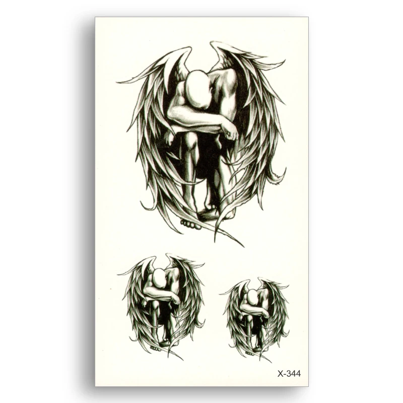 Fake temporary waterproof Removable tattoo Water Black Fallen angel Sticker Men Women Cool Sexy Body Art Live of Song X344
Fake temporary waterproof Removable tattoo Water Black Fallen angel Sticker Men Women Cool Sexy Body Art Live of Song X344