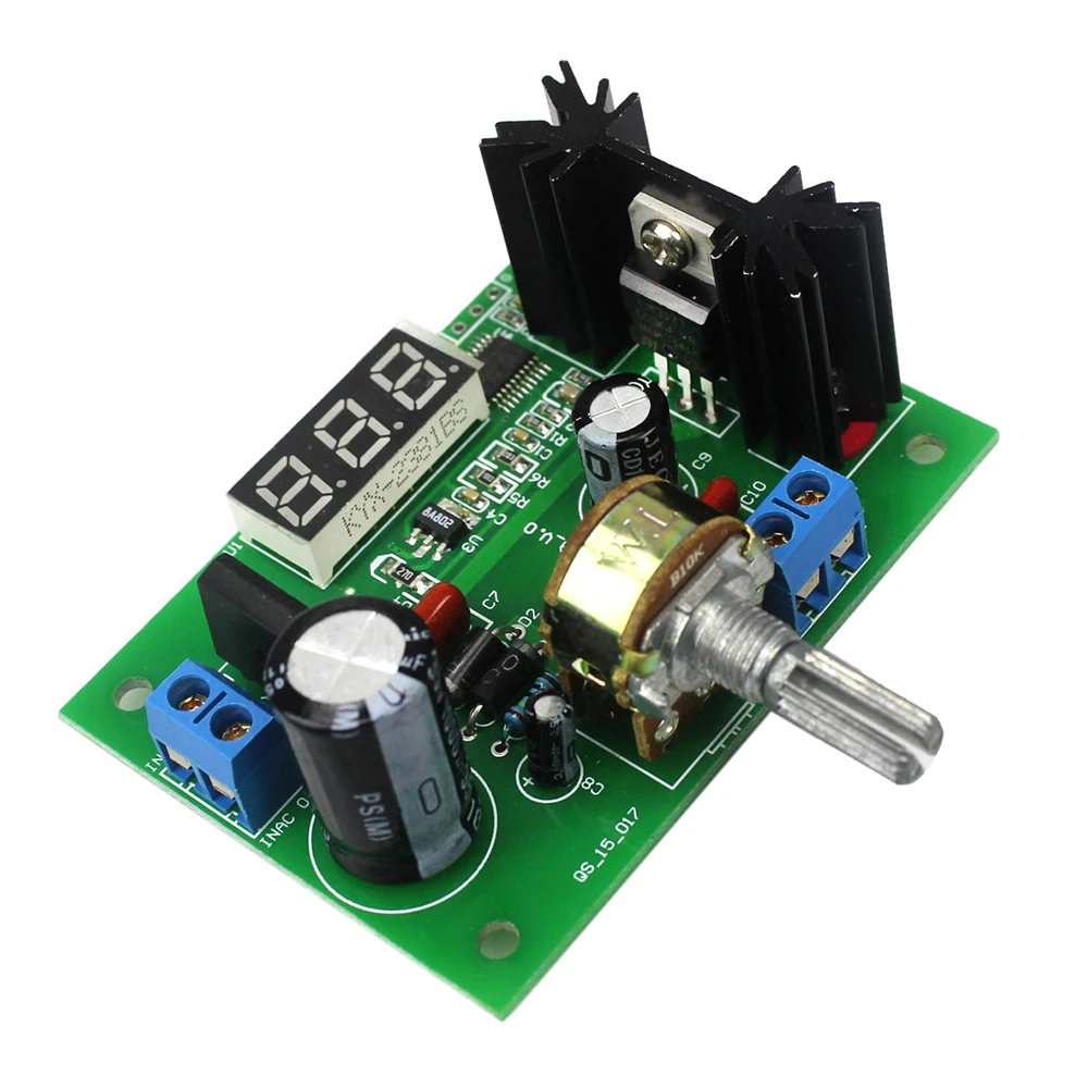 AC/DC-DC LM317 Adjustable Voltage Regulator Step Down Power Supply Module with LED Meter
AC/DC-DC LM317 Adjustable Voltage Regulator Step Down Power Supply Module with LED Meter