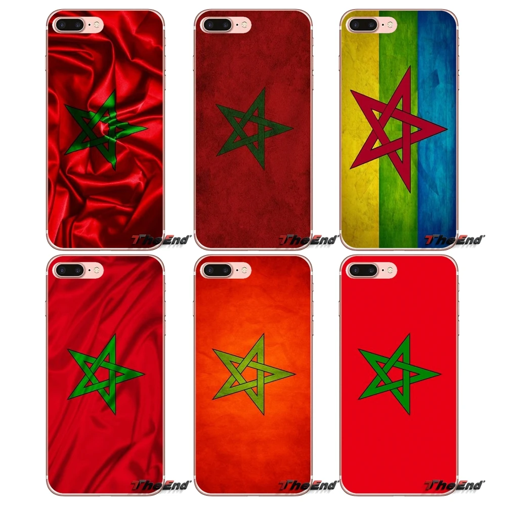 

TPU Shell Covers For iPhone X 4 4S 5 5S 5C SE 6 6S 7 8 Plus Samsung Galaxy J1 J3 J5 J7 A3 A5 2016 2017 Maroc Morocco Flag Banner
