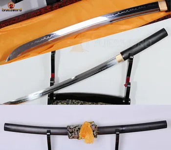 LYUESWORD JAPANESE WAKIZASHI SWORD SAMURAI RAZOR SHARP BLADE REAL CUT CLAY TEMPERED HAMON FULL TANG EBONY OX HORN SAYA HANDLE
LYUESWORD JAPANESE WAKIZASHI SWORD SAMURAI RAZOR SHARP BLADE REAL CUT CLAY TEMPERED HAMON FULL TANG EBONY OX HORN SAYA HANDLE