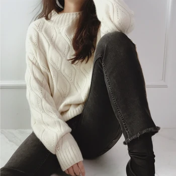 Half-high collar cashmere sweater women's short knit long-sleeved simple wild high quality spring women's sweater pullover
Half-high collar cashmere sweater women's short knit long-sleeved simple wild high quality spring women's sweater pullover