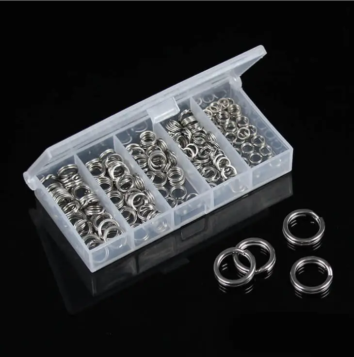 200pcs Stainless Steel Round Double Split Ring Fishing Tackle Connectors 5 Sizes 5mm 6mm 7mm 8mm 9mm Salwater Freshwater Tackle
200pcs Stainless Steel Round Double Split Ring Fishing Tackle Connectors 5 Sizes 5mm 6mm 7mm 8mm 9mm Salwater Freshwater Tackle