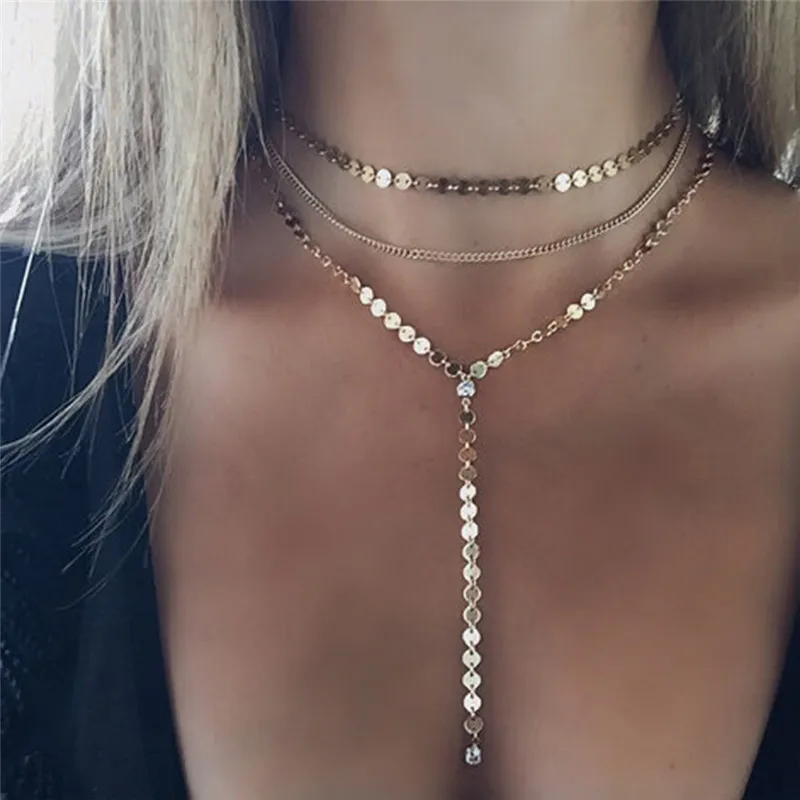 Romad Sexy Sequins Rhinestone Choker Necklace Women Tassel Long Chain Chocker Body Jewelry Boho Statement Collier Collares Z3
Romad Sexy Sequins Rhinestone Choker Necklace Women Tassel Long Chain Chocker Body Jewelry Boho Statement Collier Collares Z3