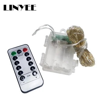 10pcs Led String Lights 5M 50Led Silver Wire Battery Operated Fairy String Light 13 Key Remote Control Party Wedding Decoration
10pcs Led String Lights 5M 50Led Silver Wire Battery Operated Fairy String Light 13 Key Remote Control Party Wedding Decoration