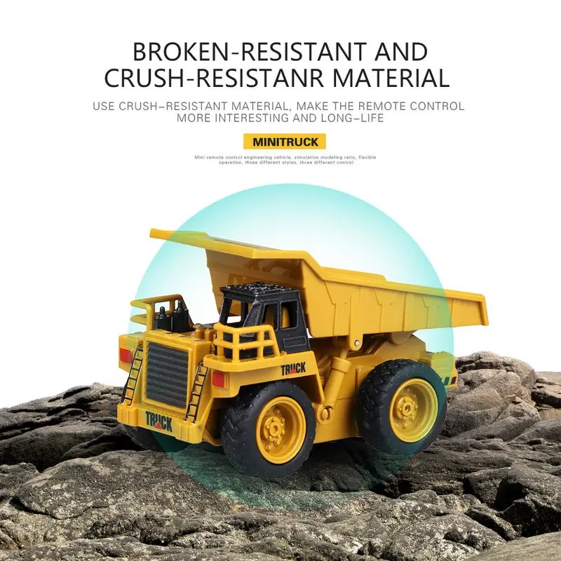 164 Mini RC Dump truck Excavator Crane Truck Radio Controlled Machine RC Car Remote Control Toys for Children Christmas Gift (8)