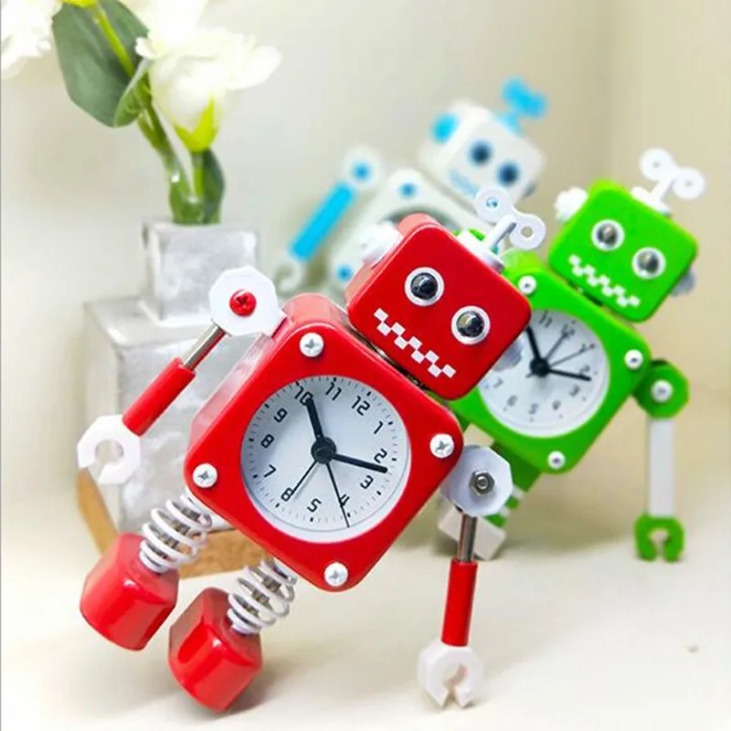 Cartoon Walking Metal Robot Loud Alarm Clock For kids Flash Light Time nixie digital table watch electronic desk Clocks
Cartoon Walking Metal Robot Loud Alarm Clock For kids Flash Light Time nixie digital table watch electronic desk Clocks