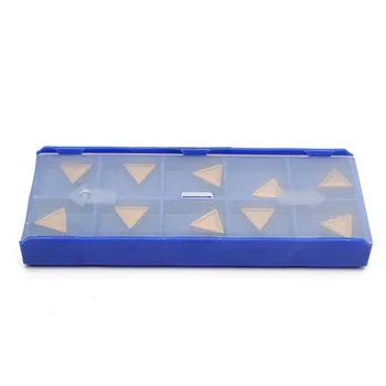 10Pcs TPMR 110304 Triangular Tungsten Gold Carbide Tips Inserts Tool With Box