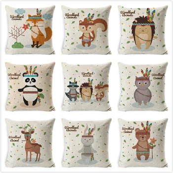 Tribe Woodland Animals Cushion Cover Home Decor Cute Cartoon Throw Pillow Case Owl Panda Deer Rabbit Room Sofa Cushion Case
Tribe Woodland Animals Cushion Cover Home Decor Cute Cartoon Throw Pillow Case Owl Panda Deer Rabbit Room Sofa Cushion Case