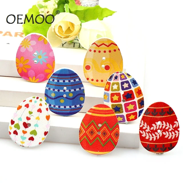 Fashion Egg Craft 50PCS 24*31MM Mixed BeautifulWooden Buttons Easter Eggs Painting 2 Hole Fit Sewing DIY Scrapbooking Craft
Fashion Egg Craft 50PCS 24*31MM Mixed BeautifulWooden Buttons Easter Eggs Painting 2 Hole Fit Sewing DIY Scrapbooking Craft