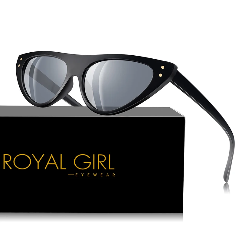 Фото Королевский Девушка Солнцезащитные очки кошачий глаз Для женщин - купить