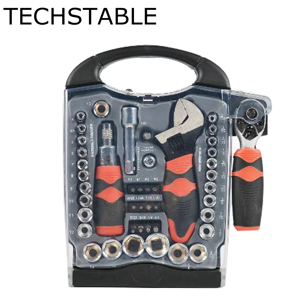 TECHSTABLE 46pcs sleeve ratchet wrench screwdriver set auto repair tool hardware tools
TECHSTABLE 46pcs sleeve ratchet wrench screwdriver set auto repair tool hardware tools