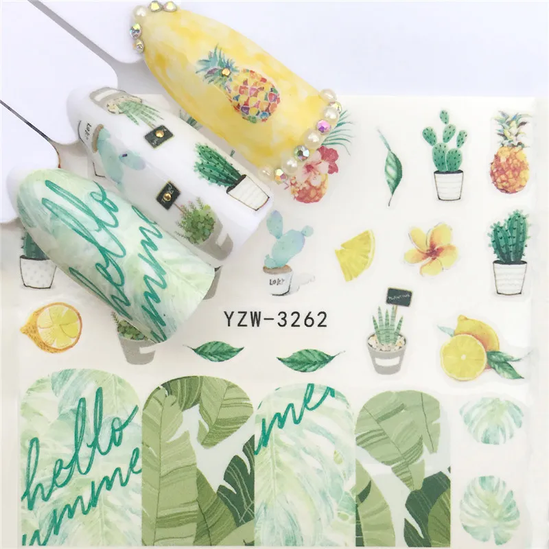 1pc Nail Art Water Decal Flower Fruit Ice Cream Marine life National Flag Design New Sticker Slider for Manicure Nail Decoration
1pc Nail Art Water Decal Flower Fruit Ice Cream Marine life National Flag Design New Sticker Slider for Manicure Nail Decoration