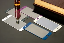 Colorful Tempered Glass Film For iphone 6 6S 6Plus Screen Protector Metal Plating Mirror Film 2PCS Front + Back