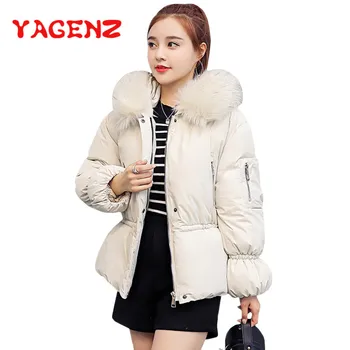 YAGENZ Plus Size Parka Thicken Outerwear Winter Jacket Women Cotton Padded Basic Top Short Fur collar Hooded Down Cotton Jacket
YAGENZ Plus Size Parka Thicken Outerwear Winter Jacket Women Cotton Padded Basic Top Short Fur collar Hooded Down Cotton Jacket