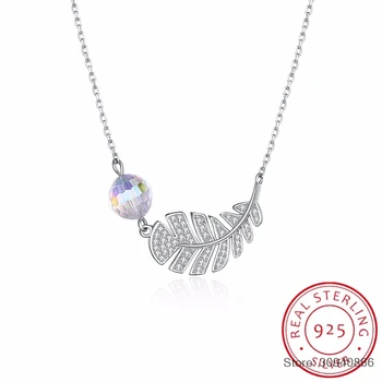 SMTCAT Feather Leaf Pendant Necklaces Original Crystas From Real S925 Silver Beads Collar For Women Party Wedding Gifs
SMTCAT Feather Leaf Pendant Necklaces Original Crystas From Real S925 Silver Beads Collar For Women Party Wedding Gifs