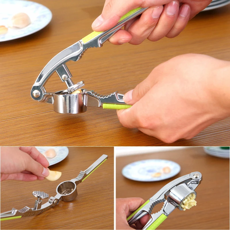 2 in 1 Creative Metal Garlic Press Tool Zinc Alloy Walnut Cracker Handle With Anti-slip Design Garlic Crusher Kitchen Gadgets
2 in 1 Creative Metal Garlic Press Tool Zinc Alloy Walnut Cracker Handle With Anti-slip Design Garlic Crusher Kitchen Gadgets