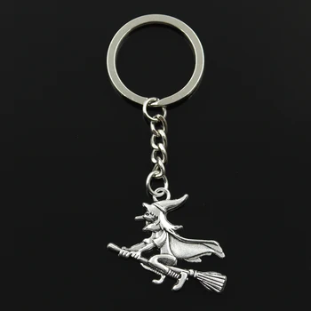 Fashion 30mm Key Ring Metal Key Chain Keychain Jewelry Antique Silver Color Plated Witch Broomstick Halloween 36x34mm Pendant 
Fashion 30mm Key Ring Metal Key Chain Keychain Jewelry Antique Silver Color Plated Witch Broomstick Halloween 36x34mm Pendant