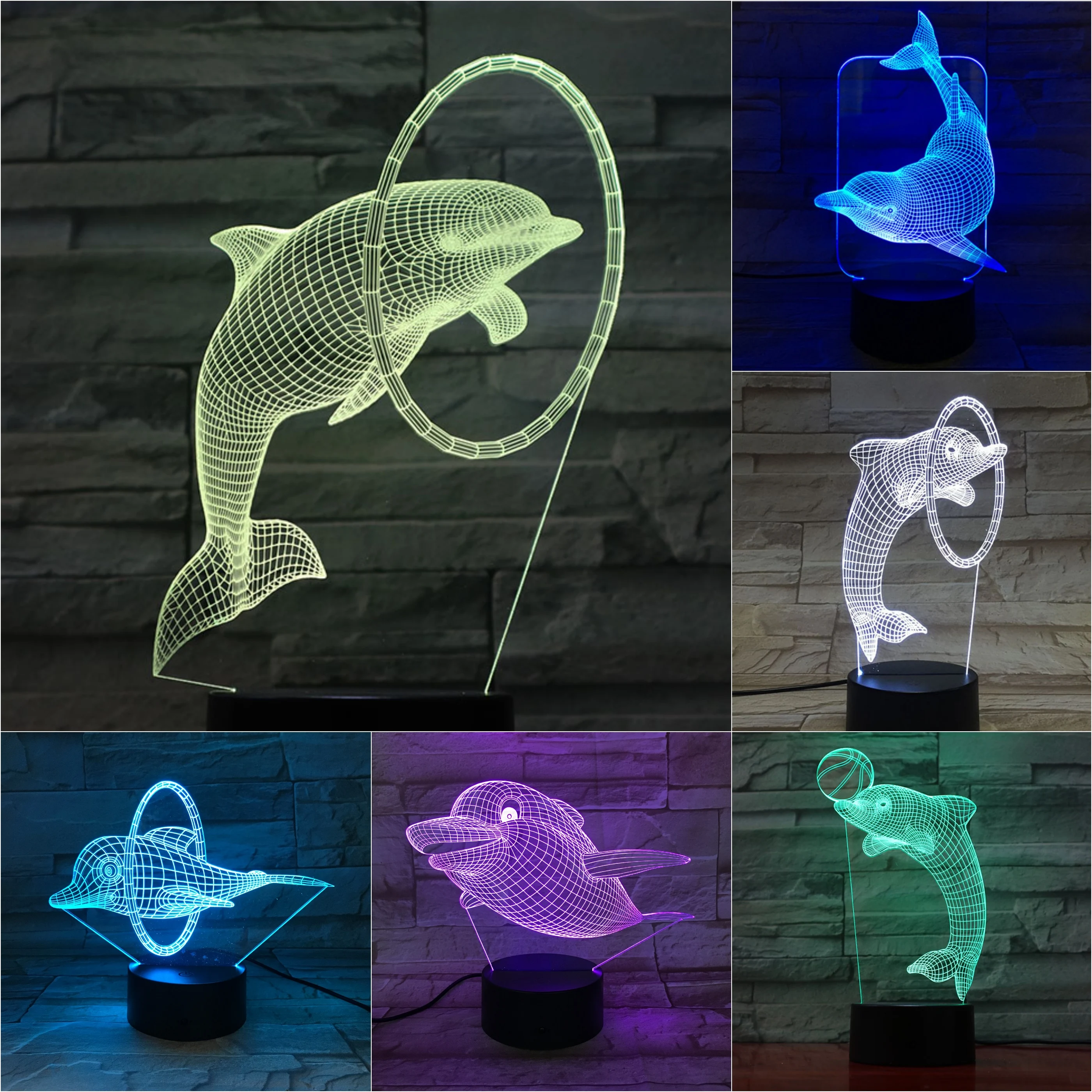 Cute Animal Dolphin Table Lamp Night Lampara 3D Illusion Home Decorative Lamp Child Kids Nightlight Gift Dolphin Led Night Light
Cute Animal Dolphin Table Lamp Night Lampara 3D Illusion Home Decorative Lamp Child Kids Nightlight Gift Dolphin Led Night Light