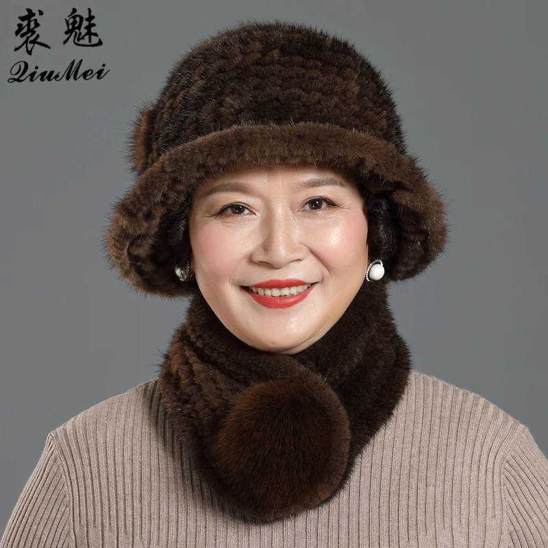 Winter Genuine Mink Fur Bucket Cap Hats & Fox fur Ball Scarves Set Knitted Women Warm Natural Mink Fur Caps Scarf Set Party Gift
Winter Genuine Mink Fur Bucket Cap Hats & Fox fur Ball Scarves Set Knitted Women Warm Natural Mink Fur Caps Scarf Set Party Gift